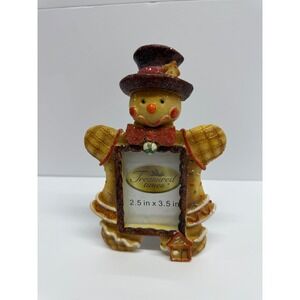 Treasured Times Gingerbread Man Photo Frame 2.5 x 3.5 Christmas Holiday Decor